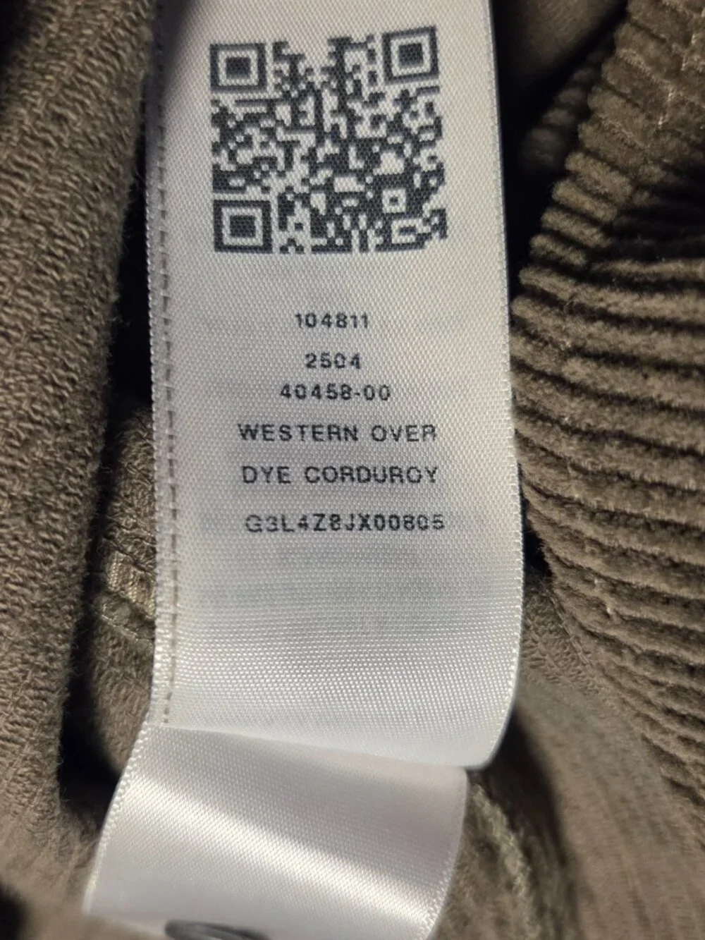True Religion Western Button Up XXXL Corduroy Shirt Jacket Mens 100 Cotton Green